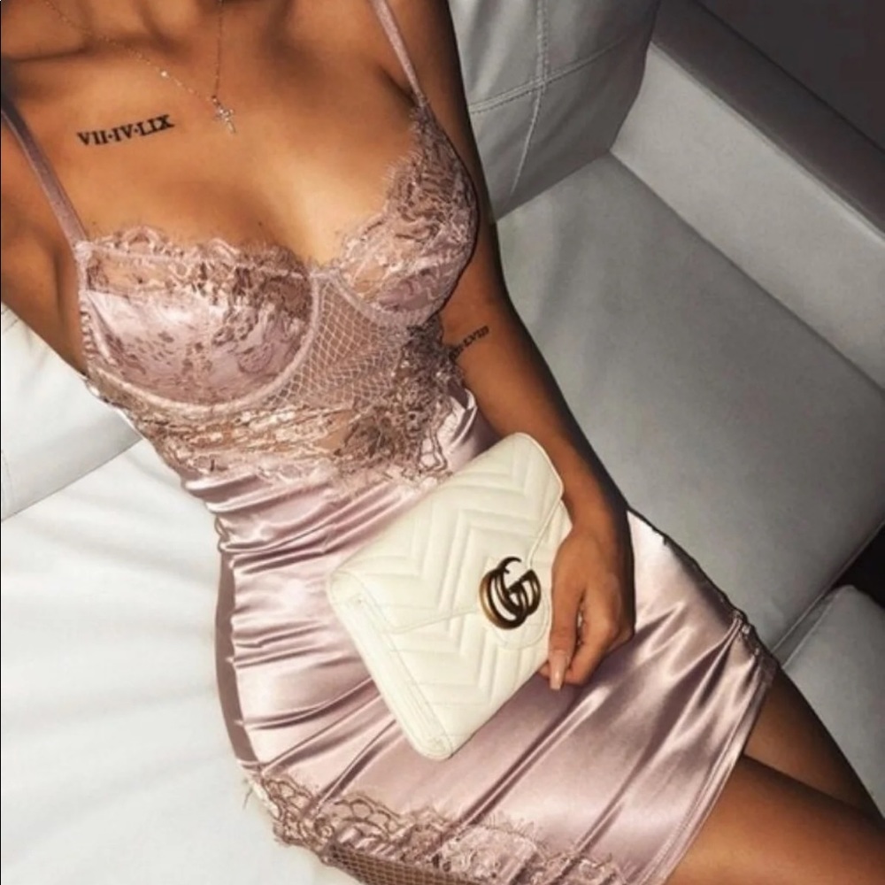 OOTD satin dress